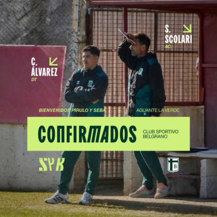 La Verde con dupla confirmada: Álvarez y Scolari seguirán al mando de Sportivo Belgrano